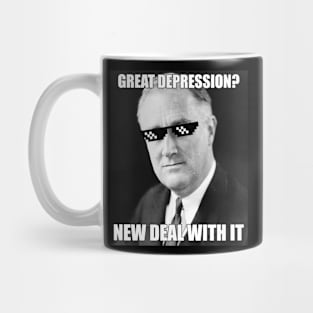 Funny FDR Great Depression Deal With It History Meme Mug